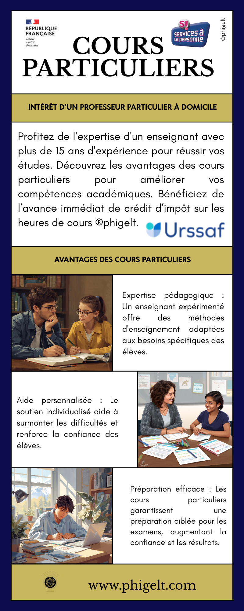 ®Phiglet, le specialiste des cours particuliers à domicile depuis 2012